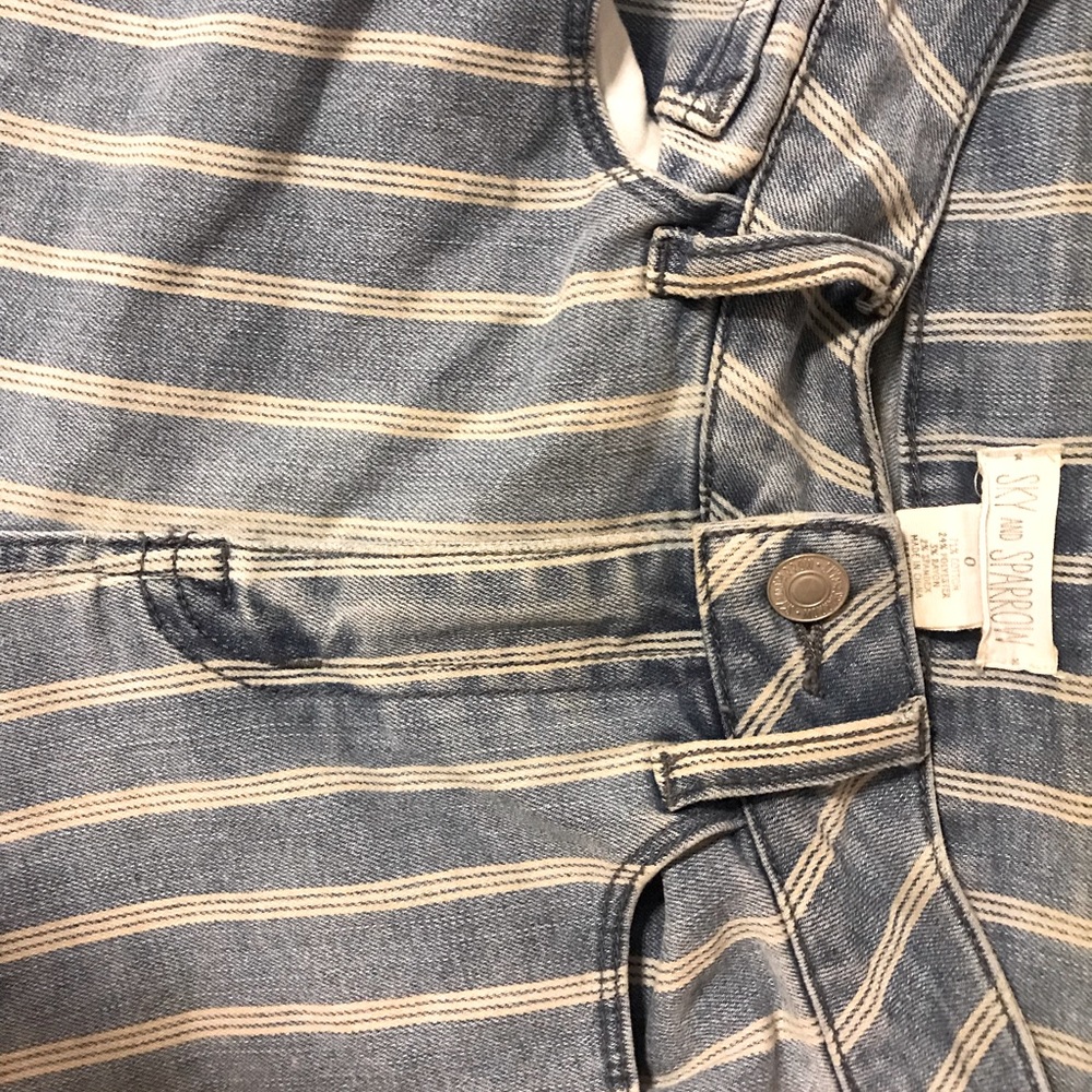 Sky and Sparrow striped light wash jean